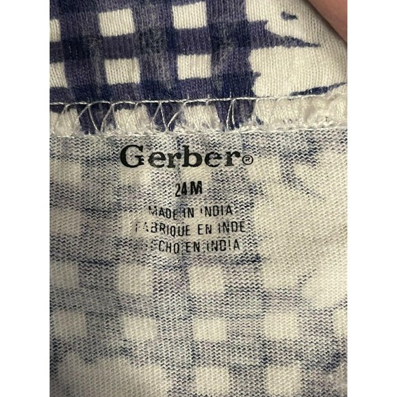 Gerber Infant Baby Girl 24 Months Floral Blue Gingham Daisy Dress Co - Picture 7 of 11